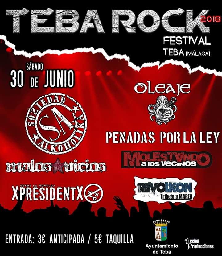 TEBA ROCK publican los horarios de las actuaciones y más noticias