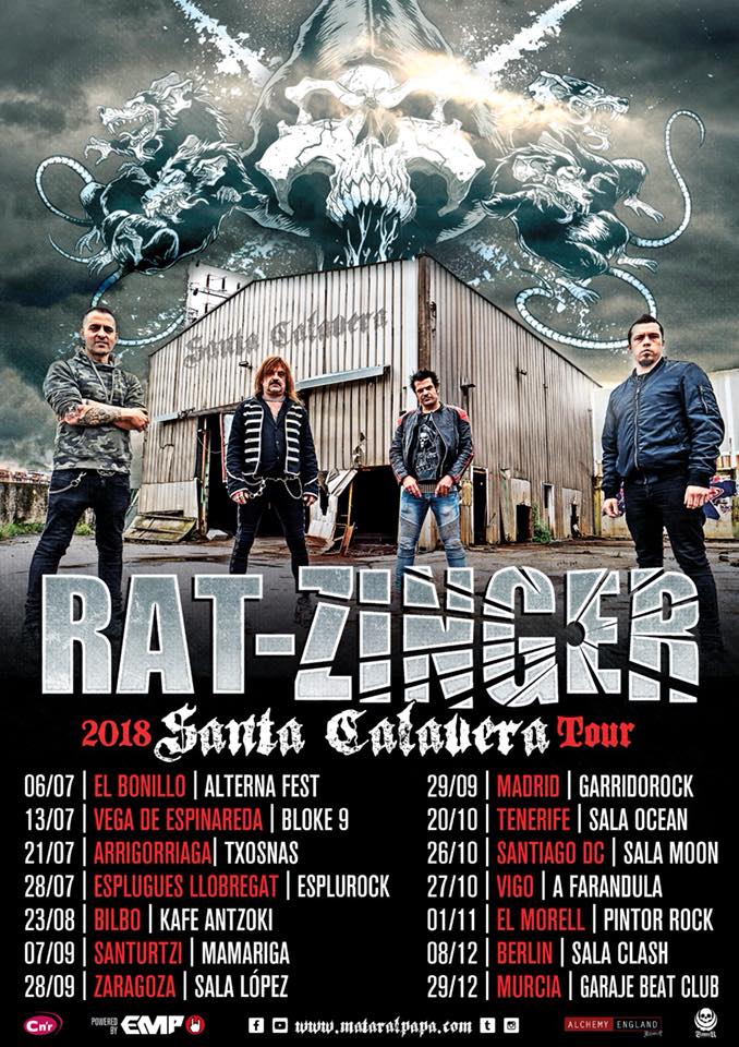 RAT-ZINGER – Fechas de su Santa Calavera Tour 2018