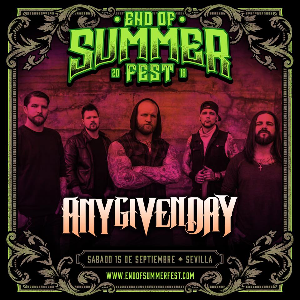 END OF SUMMER FEST 2018 – Se cae del cartel The Charm The Fury y les sustituyen Any Given Day