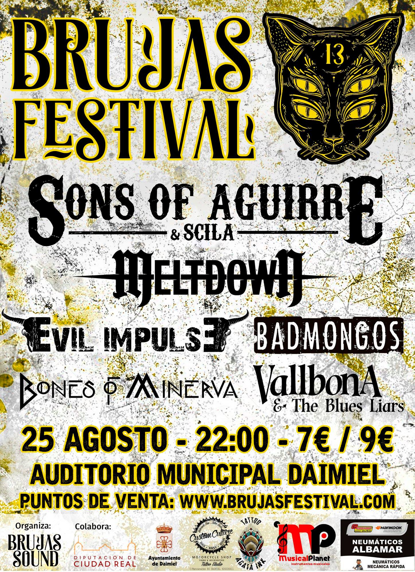 BRUJAS FESTIVAL – 25 DE AGOSTO AUDITORIO DE DAIMIEL