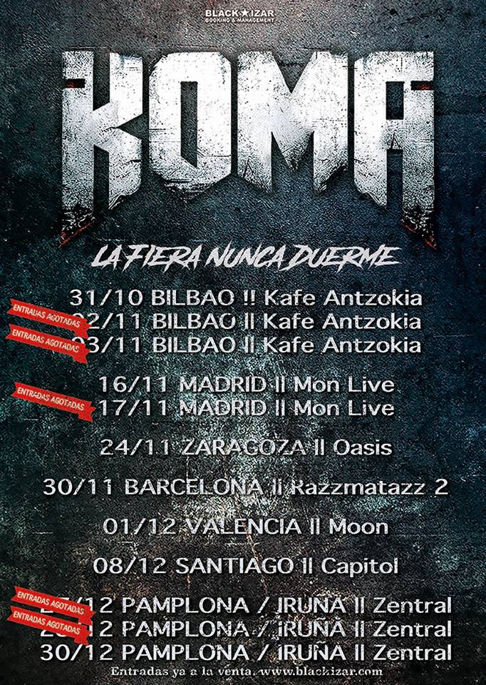 KOMA regraban temas para editar un disco recopilatorio