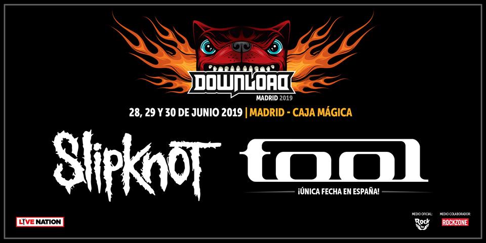 DOWNLOAD MADRID 2019 confirman a SLIPKNOT y a TOOL como cabezas de cartel