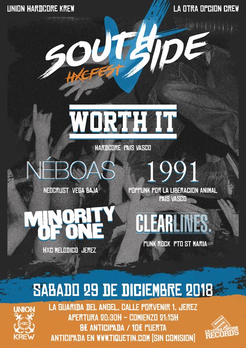 SOUTHSIDE HARDCORE FEST V 2018 – 29 de diceimbre (Jerez)