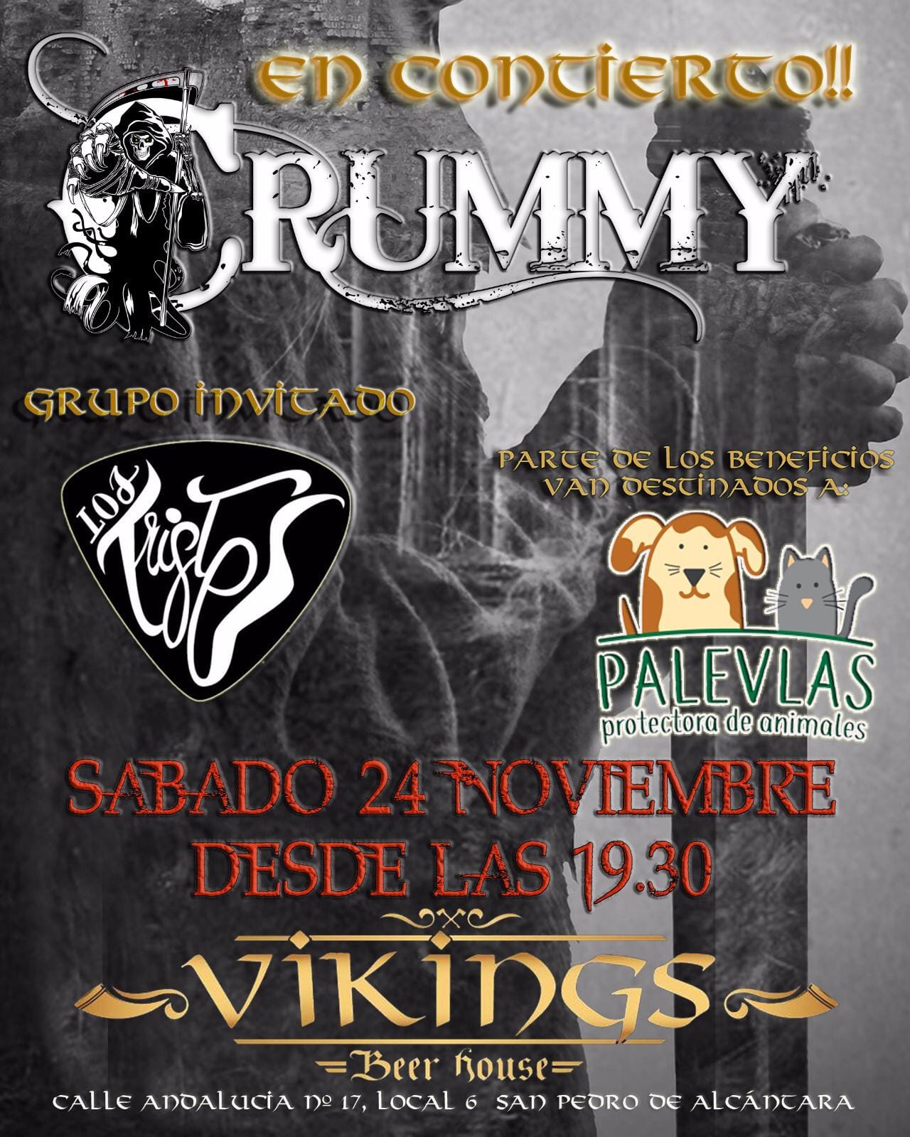 CRUMMY + LOS TRISTES, próximo 24 de noviembre en Vikings Beer House (San Pedro de Alcántara)