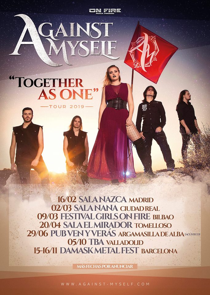 AGAINST MYSELF publican las primeras fechas de su gira “Together As One”