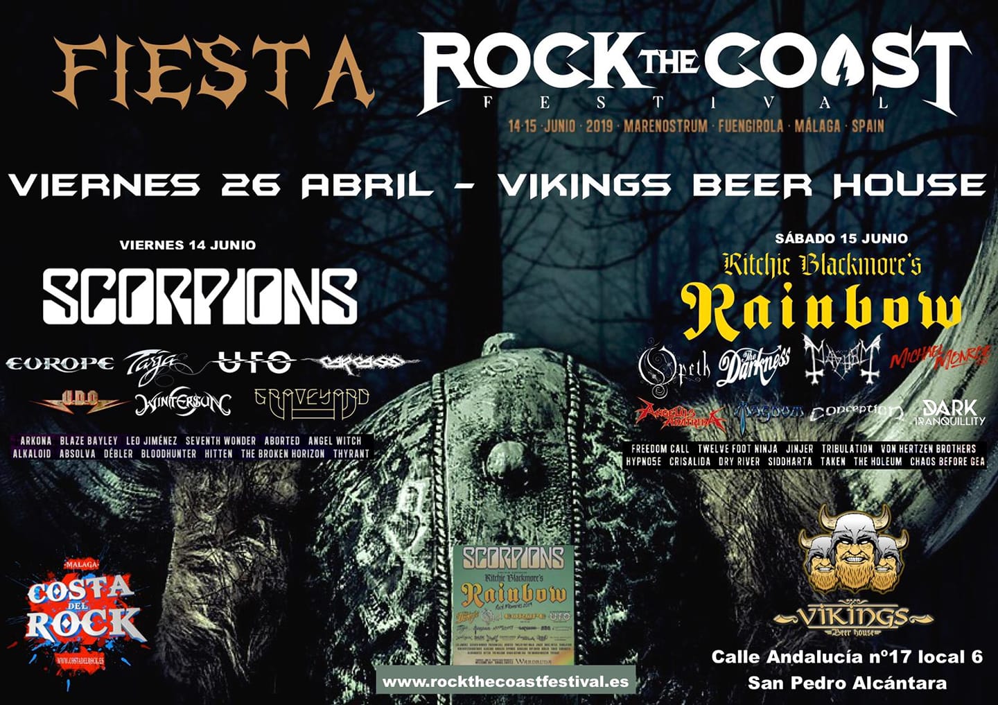 Fiesta Rock The Coast Festival el 26 de abril en Viking Beer House (San Pedro De Alcántara)