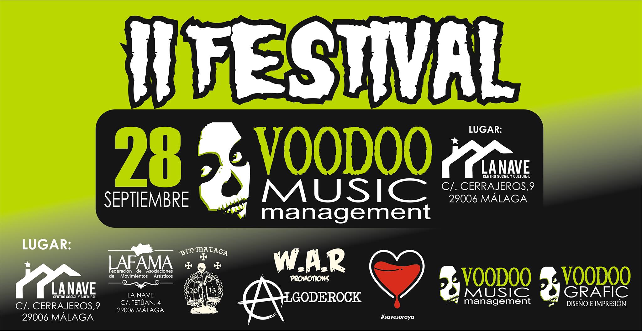 II Festival Woodoo Music Management – 28 de septiembre – La Nave (Málaga)