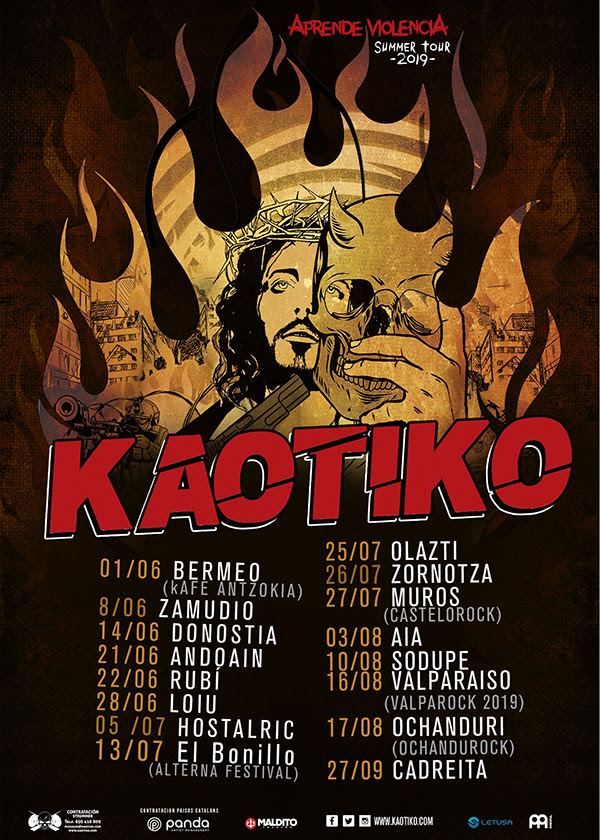 KAOTIKO: Próximas fechas de la gira ‘Aprende Violencia’ + Nueva tienda de merchandising