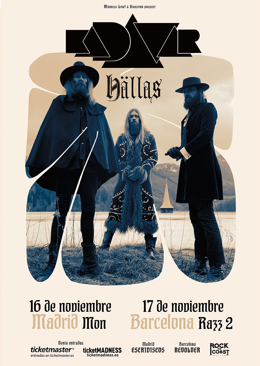 KADAVAR estarán actuando junto a HÄLLAS en noviembre en Madrid y Barcelona