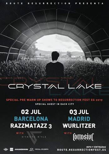 Os recordamos que mañana CORROSIVE estarán actuando en Madrid acompañando a CRYSTAL LAKE