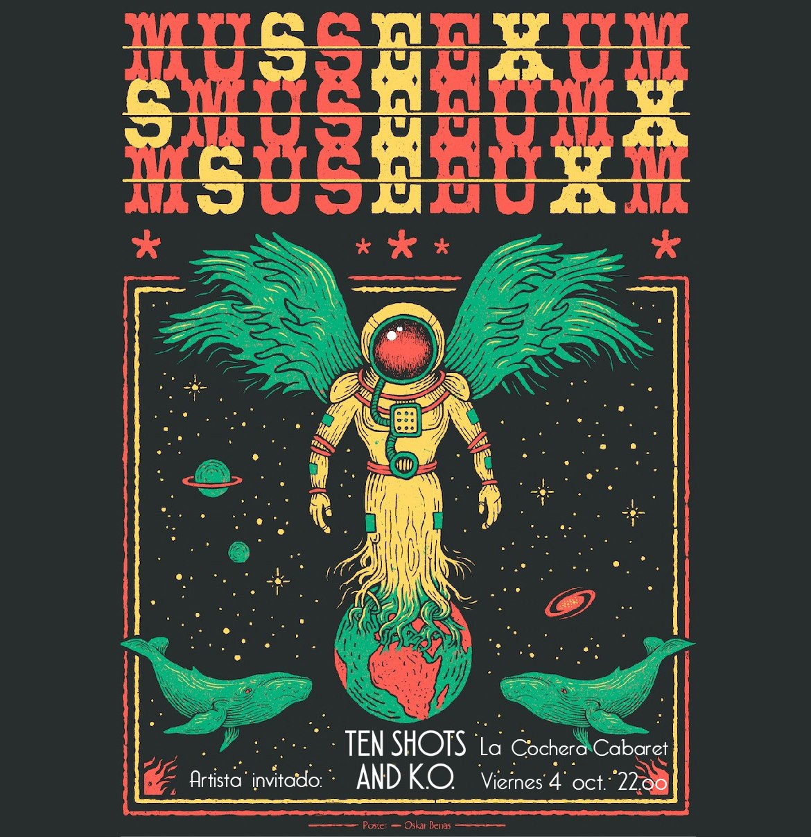 Sex Museum estarán actuando el 4 de octubre en Málaga (La Cochera Cabaret) junto a Ten Shots And K.O