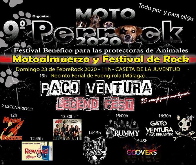 9º Festival Perrock 2020 – 23 de febrero en Fuengirola (Málaga)