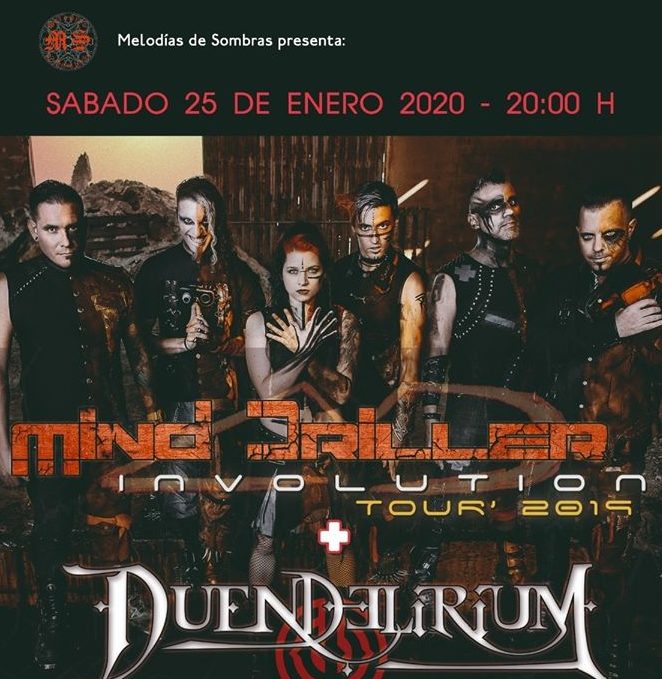 MIND DRILLER estarán el 25 de enero en Madrid junto a DUENDELIRIUM