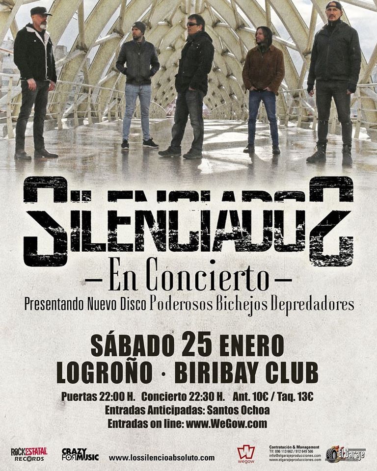 SILENCIADOS el 25 de enero en logroño (Sala Biribay Club)