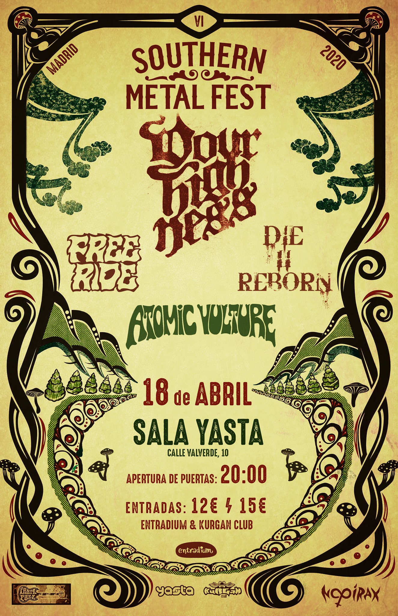 VI SOUTHERN METAL FEST – 18 de abril en la Sala Ya’sta de Madrid.