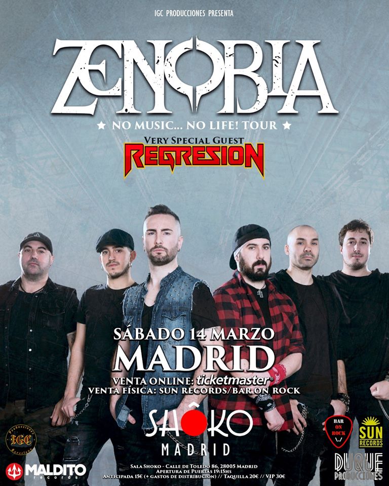 ZENOBIA: En concierto, con sus dos nuevas incorporaciones, en Madrid el 14 de marzo