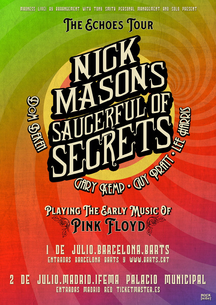 NICK MASON NOS TRAE SU PROYECTO ESPECIAL “NICK MASON’S SAUCERFUL OF SECRETS» TOCANDO PINK FLOYD
