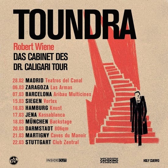 Toundra estarán actuando el 28 de febrero en Madrid (Teatro del Canal)