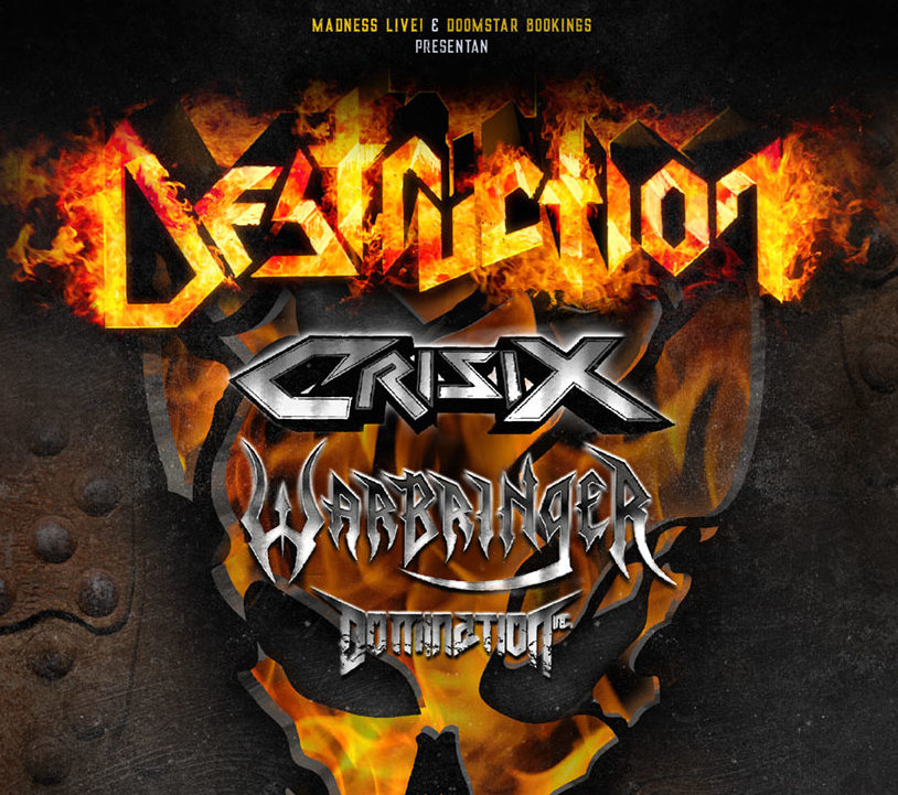 Destruction + Crisix + Warbringer + Domination Inc. – Nuevas fechas de su gira por España