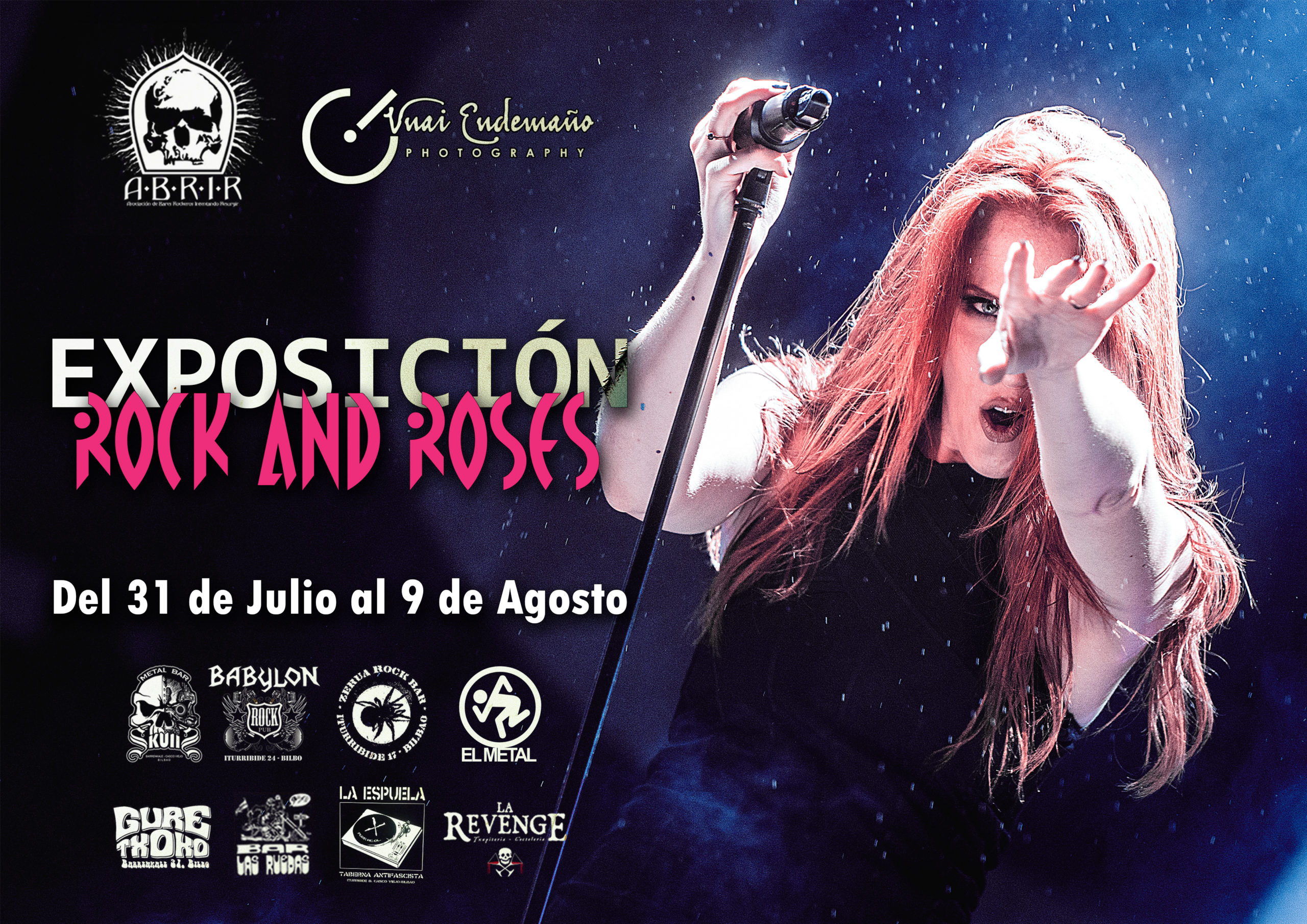 Exposición fotográfica Rock And Roses y A.B.R.I.R. en el casco viejo de Bilbao
