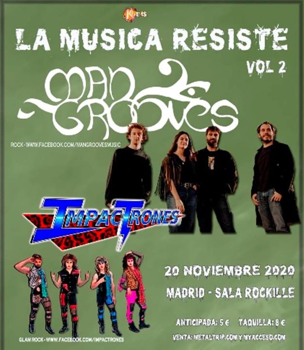 Mangrooves e Impactrones el 20 de noviembre en Sala Rockville de Madrid