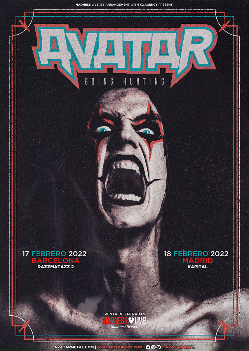 Avatar dará dos conciertos en España en febrero de 2022