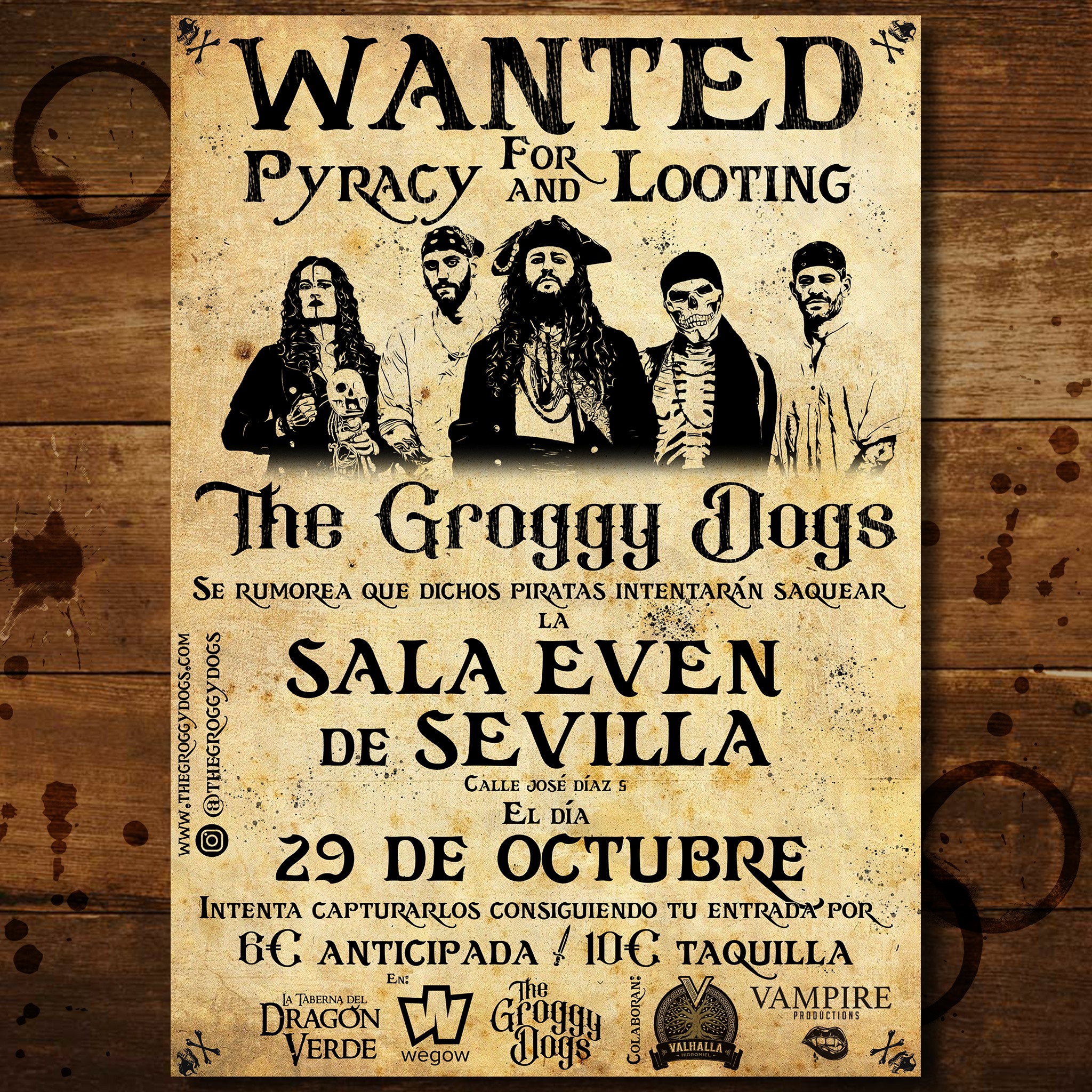 The Groggy Dogs: Sevilla Sala Even el 29 de octubre