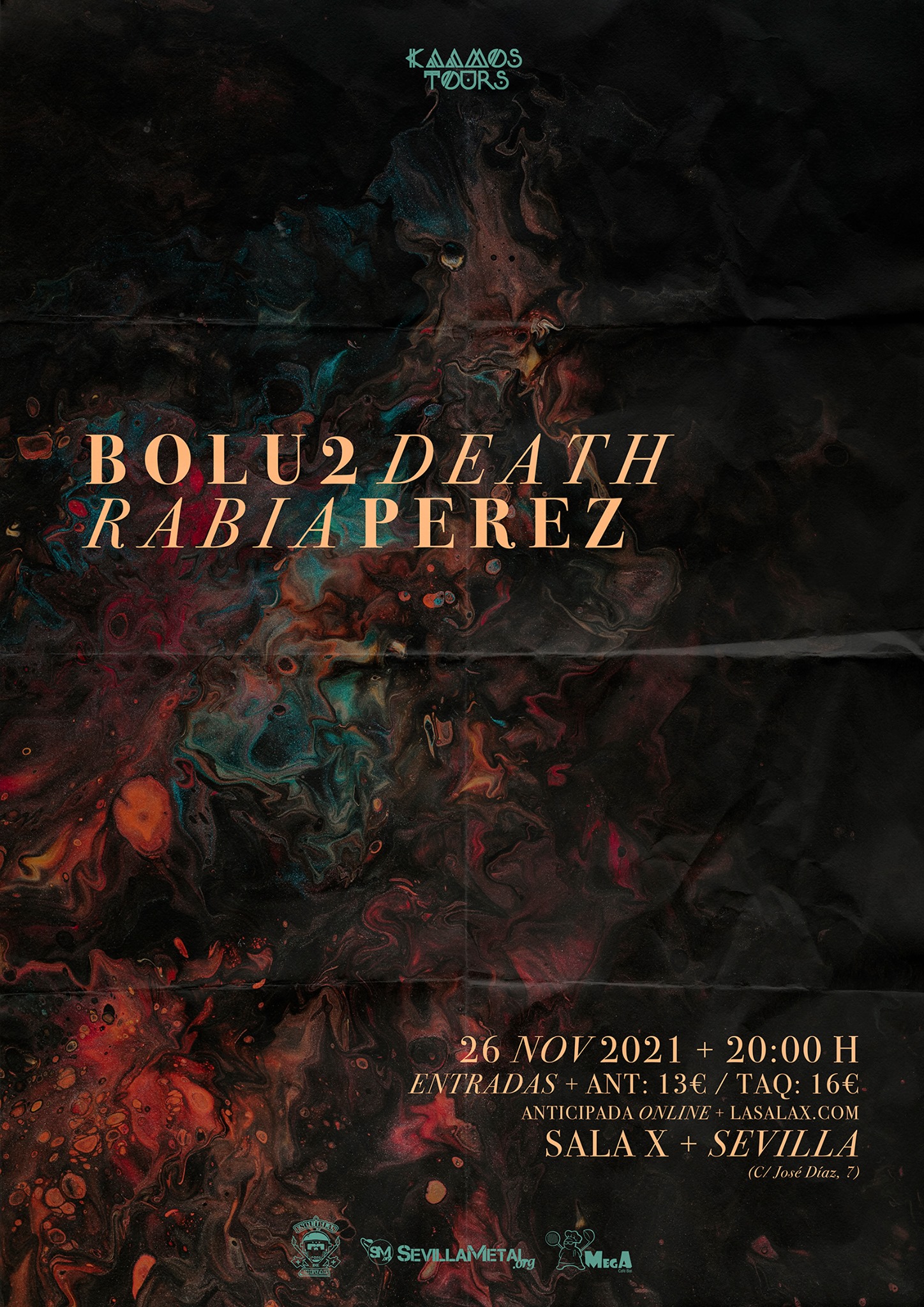 Bolu2 Death + Rabia Pérez el 26 de noviembre en Sevilla (Sala X)