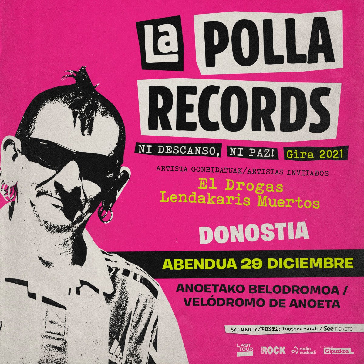 La Polla Records: Cambio de recinto último concierto de Donostia
