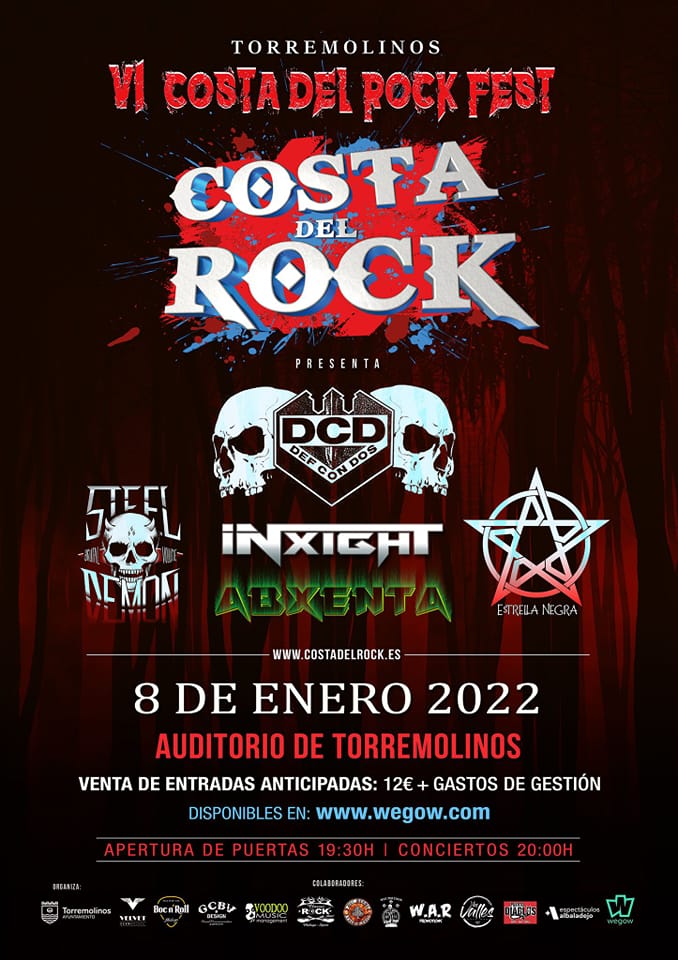 VI Costa Del Rock Fest: 8 de enero en Torremolinos (Málaga)