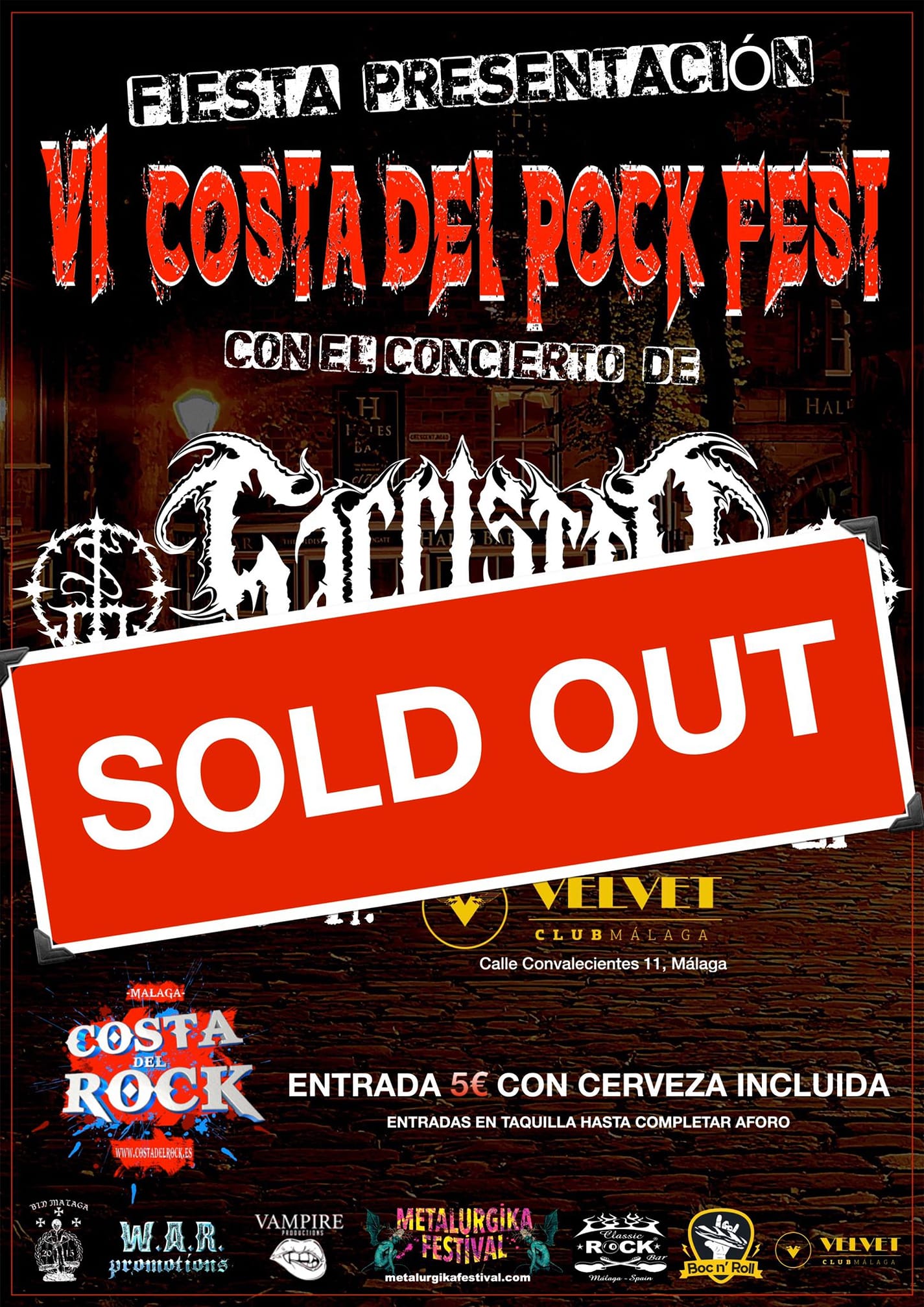 VI Costa Del Rock Fest: Sold Out en su fiesta presentación el 11 de diciembre con Sacristía