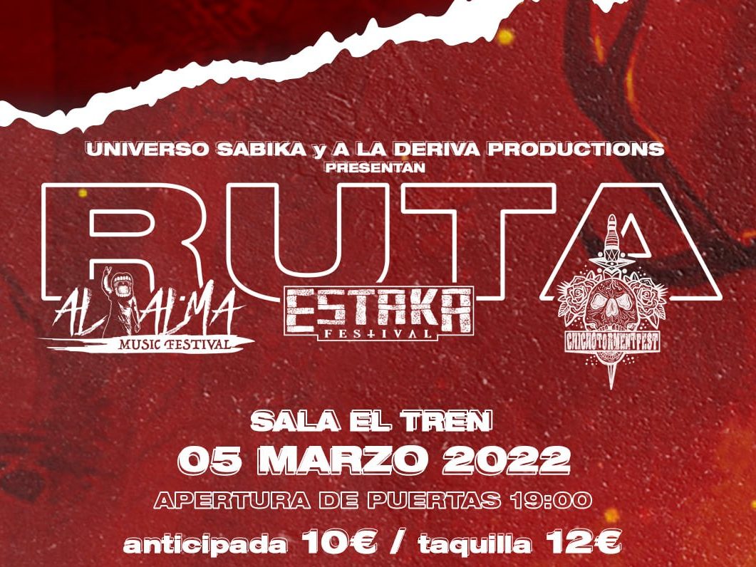 Ruta Al-Alma Music Festival – Estaka Rock Fest – 5 de marzo en Granada