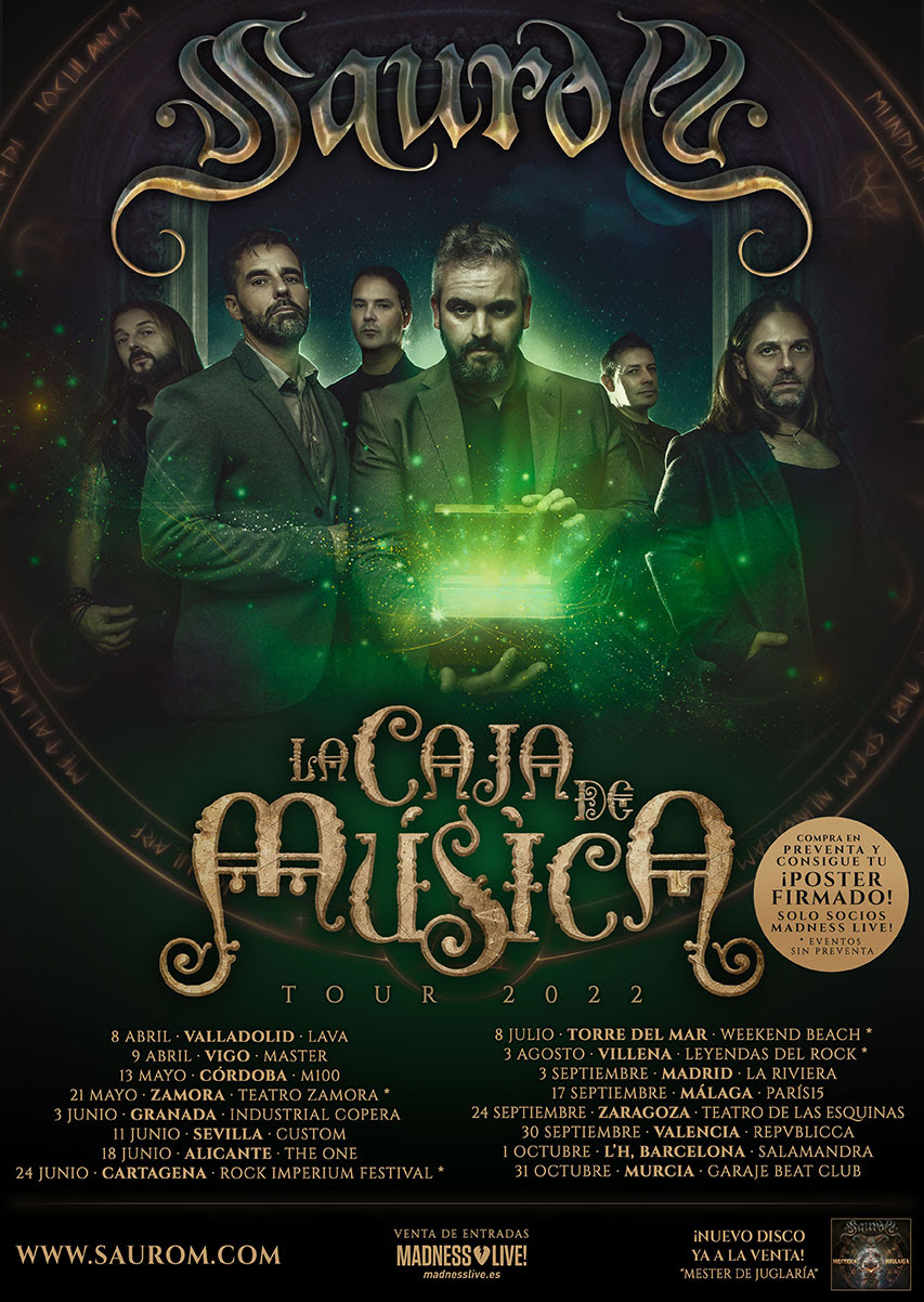 Saurom anuncia las fechas de su gira “La caja de música Tour 2022”
