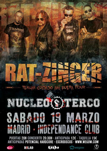 Rat-Zinger + Nucleo Terco el 19 de marzo en Madrid