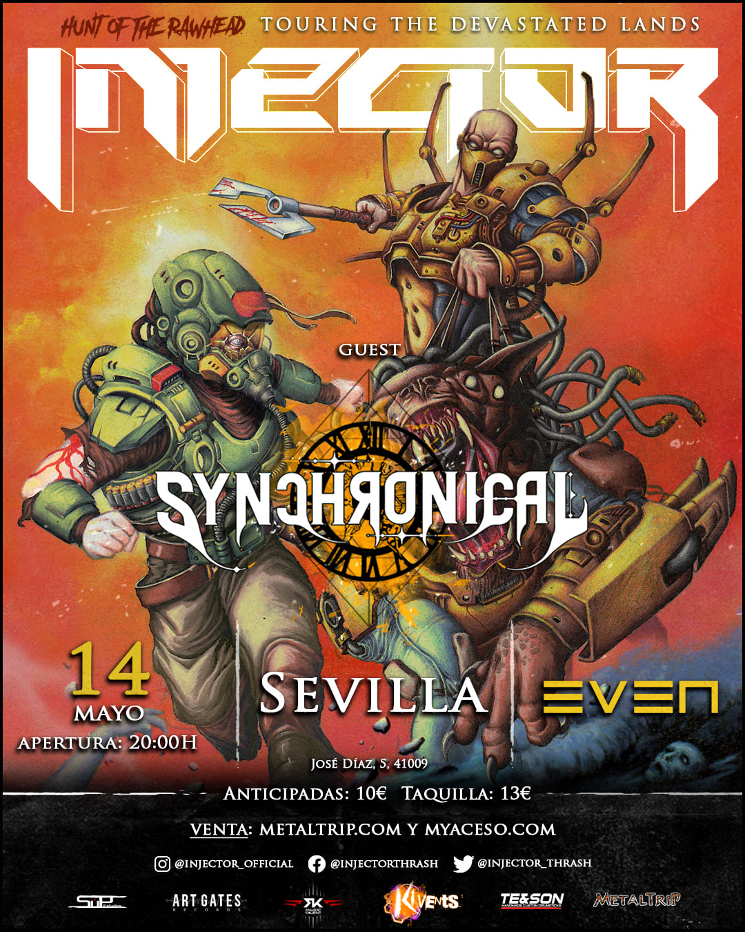 Injector + Synchronical estarán el 14 de mayo en Sevilla