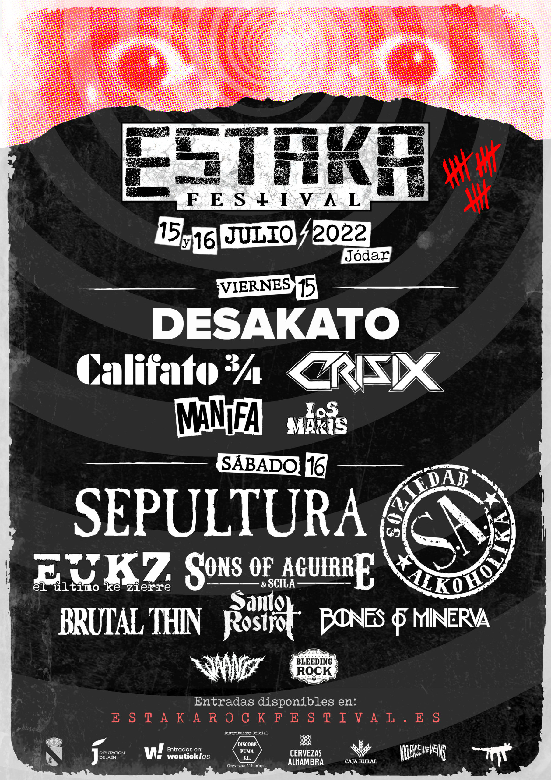 Estaka Festival 2022 (XV ANIVERSARIO) anuncia el cartel por días
