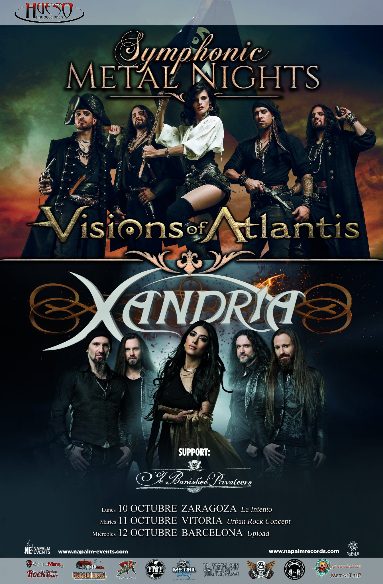 Symphonic Metal Nights con Visions Of Atlantis, Xandria y Ye Banished Privateers