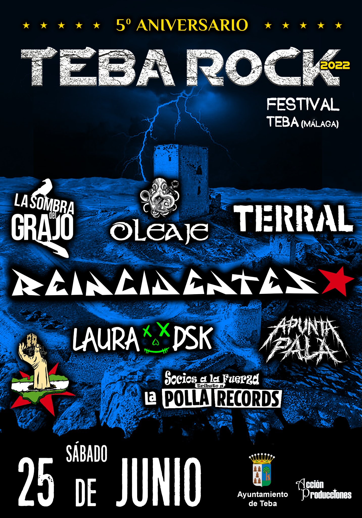 Teba Rock Festival anuncia los horarios de su V aniversario