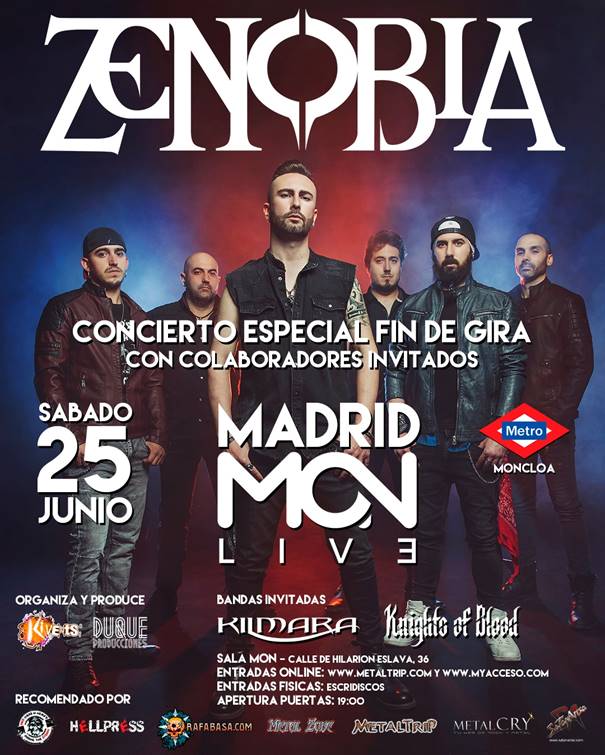 Zenobia concierto fin de Gira en Madrid. Cambio a Sala Mon Madrid
