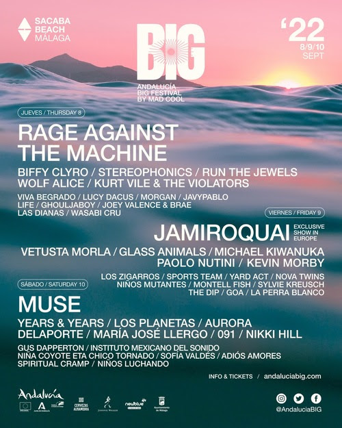 Andalucía Big Festival anuncia el cartel completo y su distribución por días
