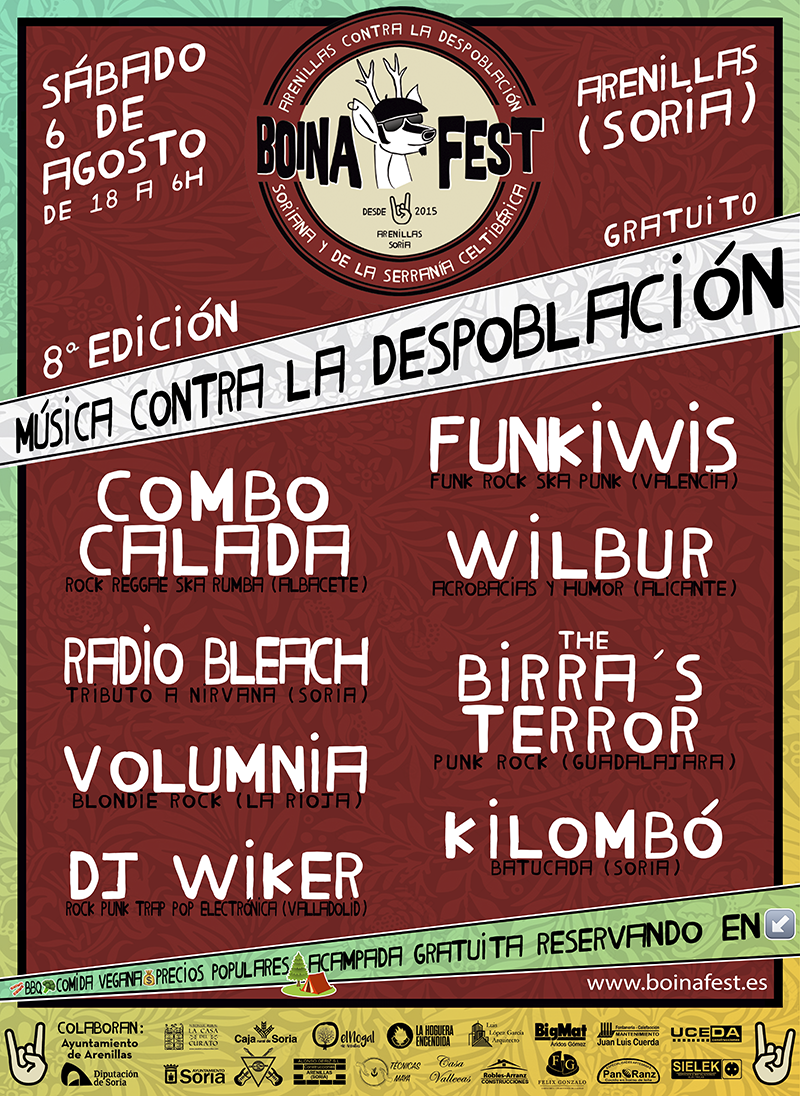 Funkiwis, Combo Calada y Dj Wiker se unen al Boina Fest en su lucha contra la despoblación