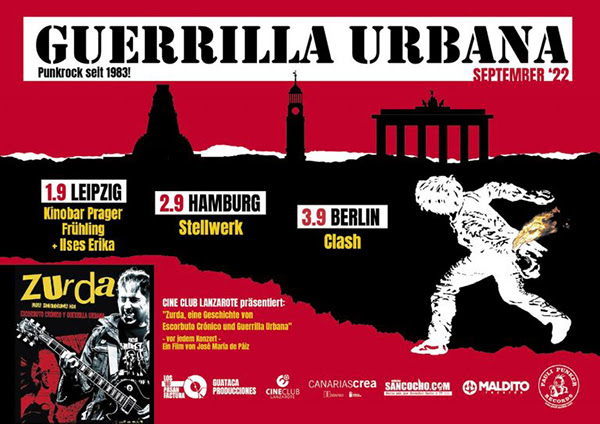 GUERRILLA URBANA: Anuncia su gira por Alemania a principios de septiembre