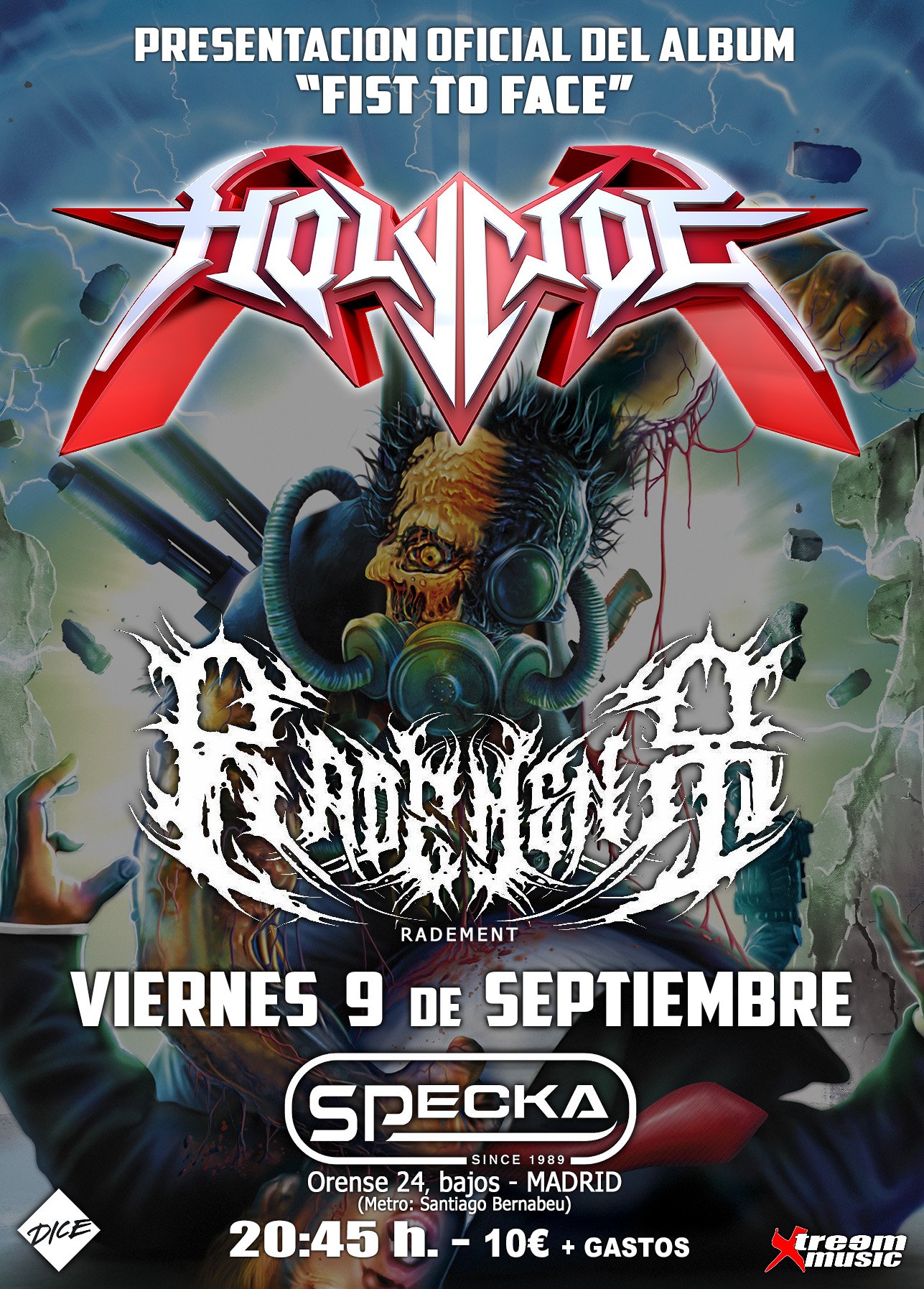 Holycide presentarán su último disco el 9 de septiembre en Madrid junto a Radement