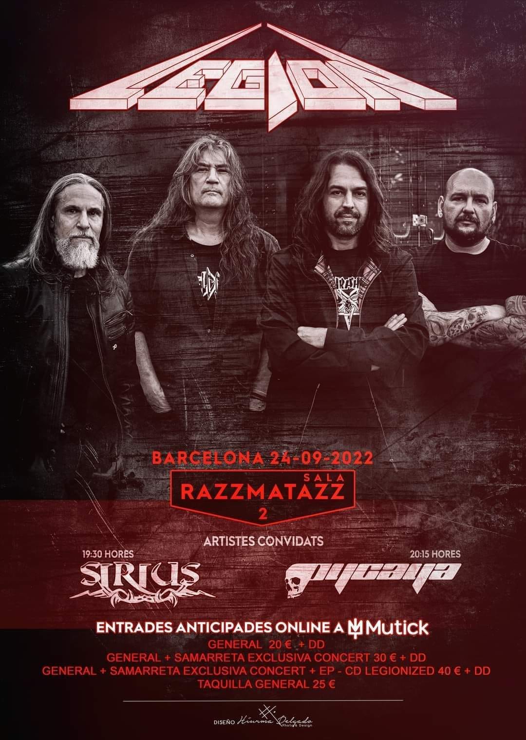 Legion + Sirius + Pycaya estarán actuando el 24 de septiembre en Barcelona