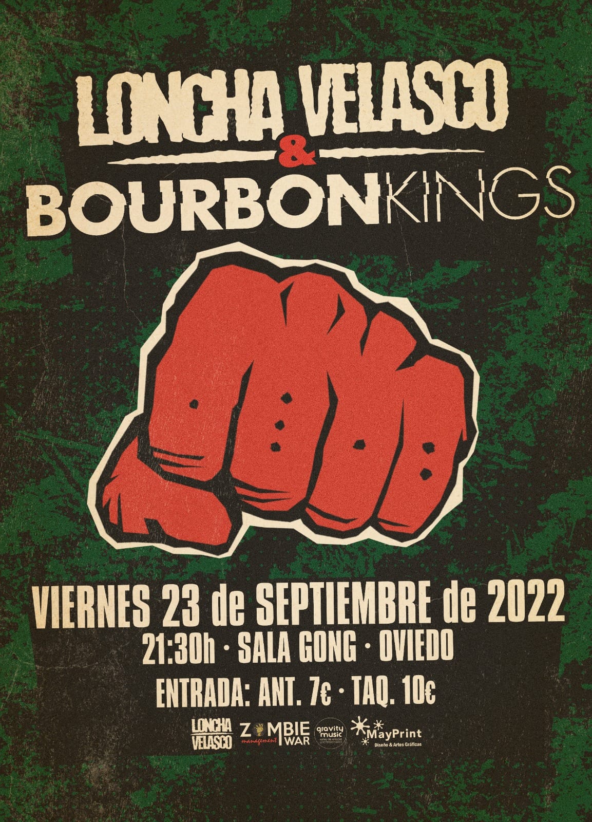 Loncha Velasco + Bourbon Kings el 23 de septiembre en Oviedo