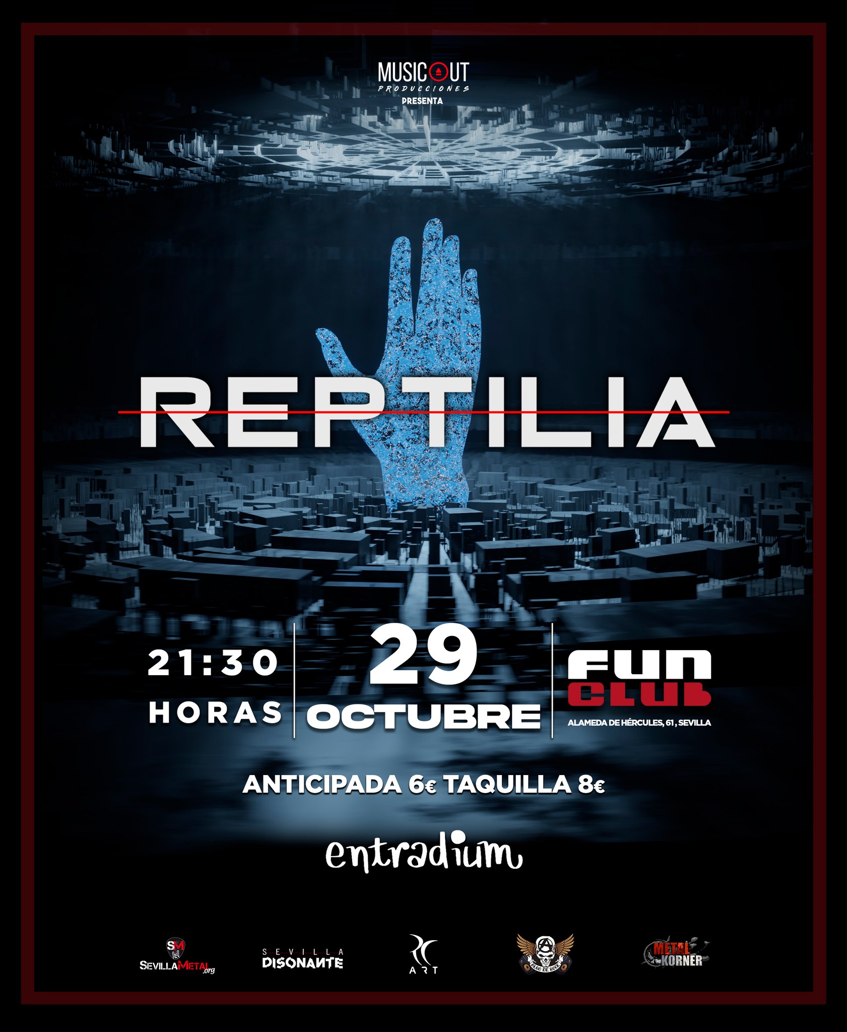 Reptilia estarán actuando el 29 de octubre en Sevilla