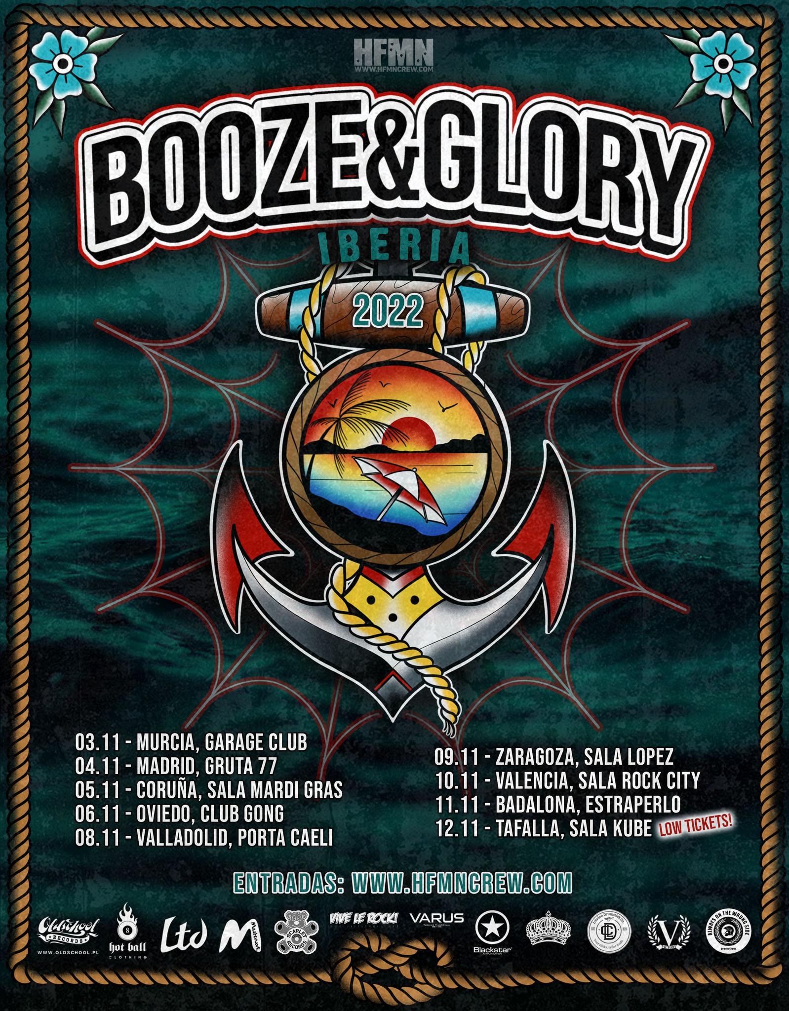 Booze & Glory de gira por España en noviembre