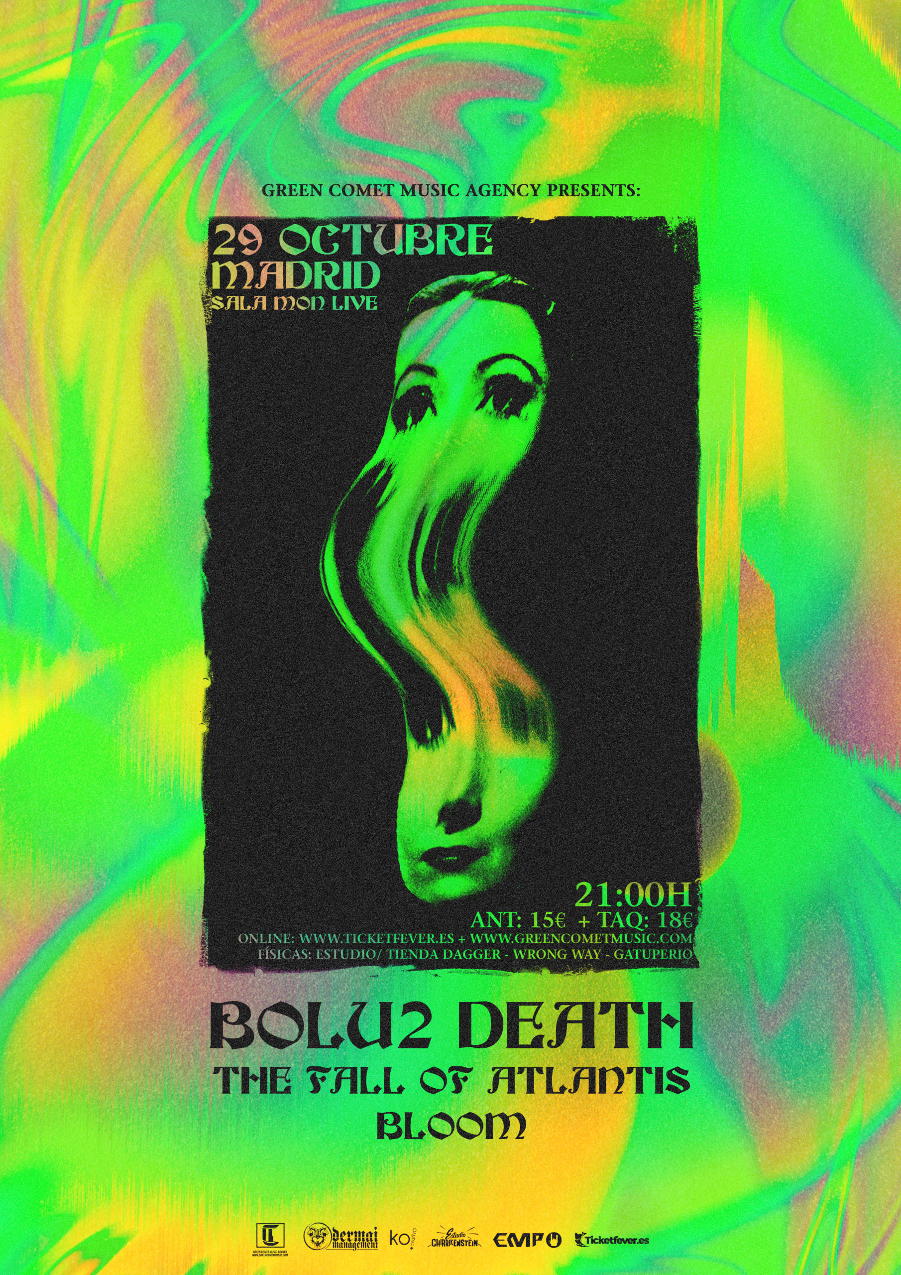 Bolu2 Death + The Fall Of Atlantis + Bloom actuarán el 29 de octubre en Madrid