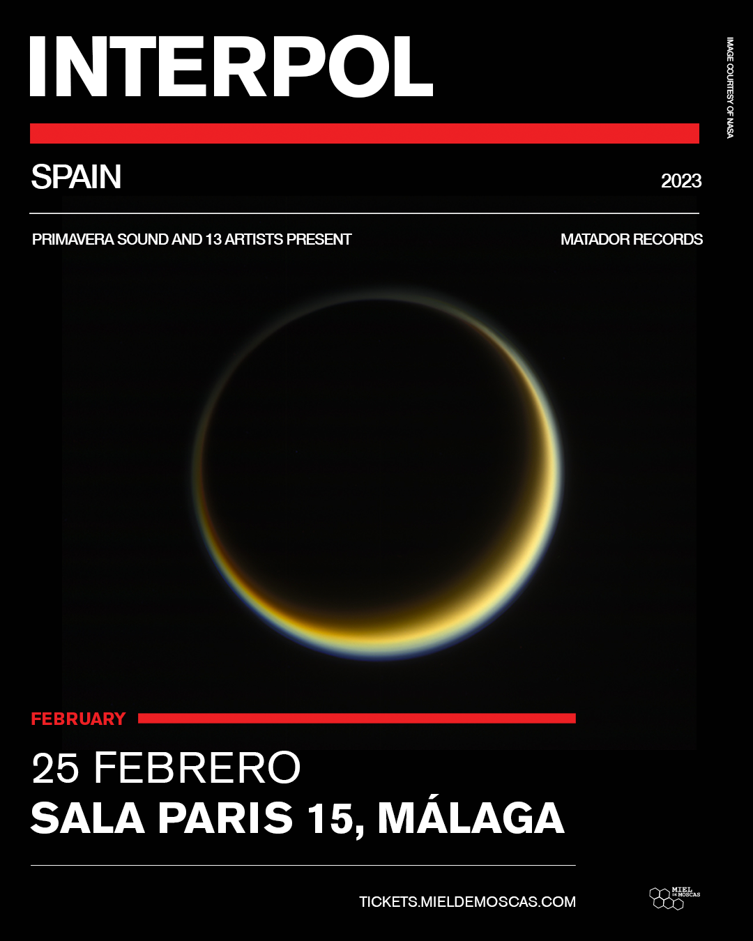 La banda norteamericana Interpol estarán actuando en Málaga el 25 de febrero