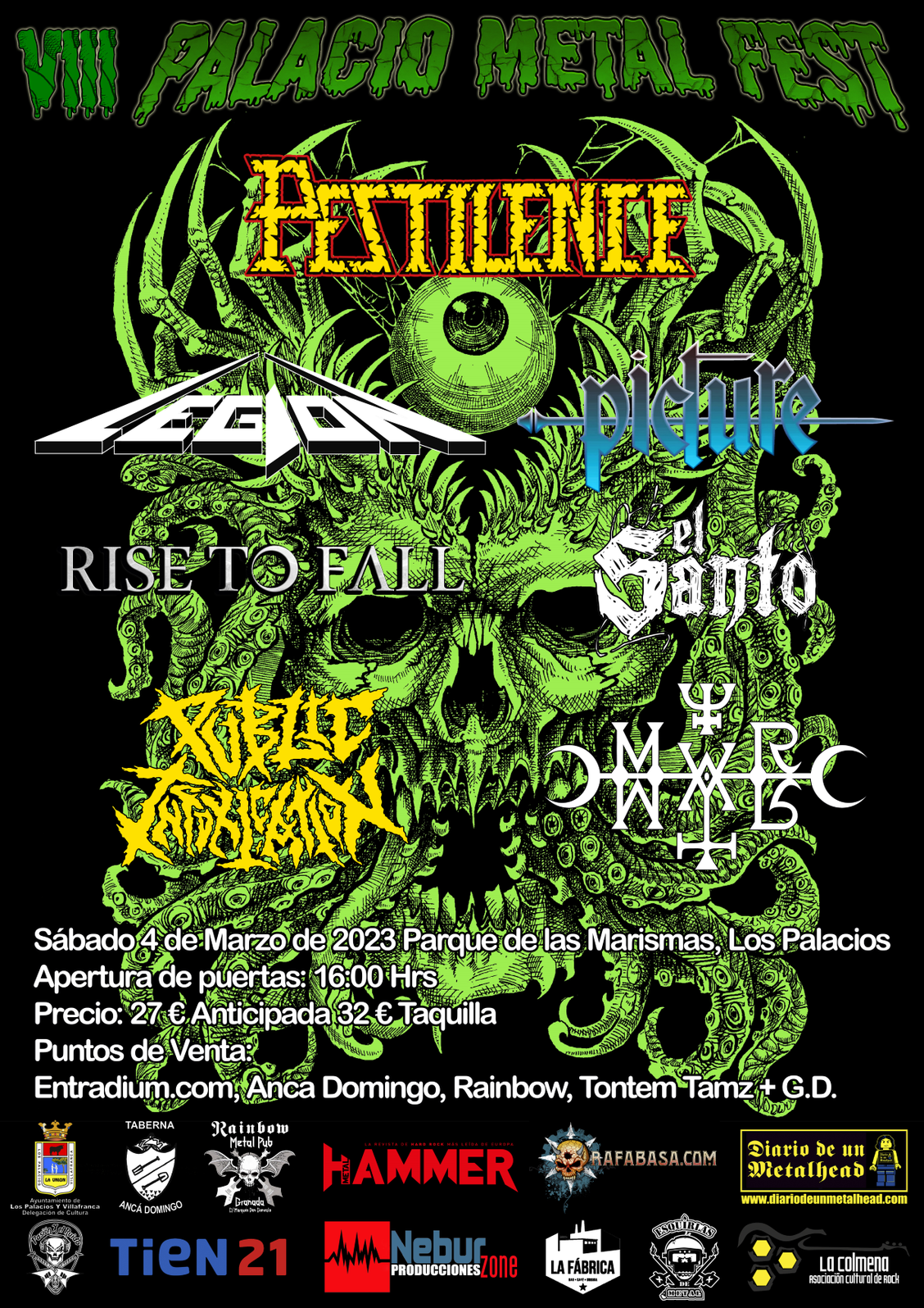 Palacios Metal Fest confirma el cartel completo de su octava edición